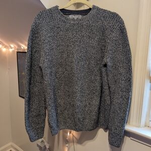 Marled Charcoal Grey Knit Crewneck Sweater